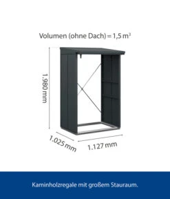 Hörmann Berry-Kaminholzregal Modern -Eleganter Garten 6668123 WE BG 001 HoermannKaminholzregal