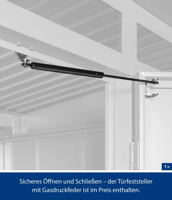 Hörmann Berry-Gerätehaus Classic-S Typ 1, Ca. B258,8/H216/T121,3 Cm 7 Hörmann Berry-Gerätehaus Classic-S Typ 1, Ca. B258,8/H216/T121,3 Cm – Bild 5