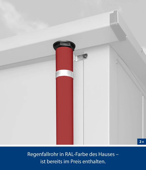 Hörmann Berry-Gerätehaus Classic-S Typ 1, Ca. B258,8/H216/T121,3 Cm 8 Hörmann Berry-Gerätehaus Classic-S Typ 1, Ca. B258,8/H216/T121,3 Cm – Bild 6