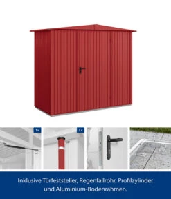 Hörmann Berry-Gerätehaus Classic-S Typ 1, Ca. B258,8/H216/T121,3 Cm 14 Hörmann Berry-Gerätehaus Classic-S Typ 1, Ca. B258,8/H216/T121,3 Cm -Eleganter Garten 6668297 WE FS 002 HoermannMetallgeraetehaus