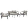 Dehner Alu-Lounge New York, 4-teilig -Eleganter Garten 6670954 WE FS 001 DehnerAluLoungeNewYork