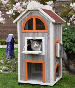 Dobar Petlife Katzenhaus Fany Cat, Ca. B58/H109/T55 Cm 12 Dobar Petlife Katzenhaus Fany Cat, Ca. B58/H109/T55 Cm -Eleganter Garten 6689798 WE MO 002 DobarKatzenhausFancyCat