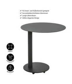 Dehner Beistelltisch Mika, Ca. Ø50/H50 Cm -Eleganter Garten 6701015 WE IG 001 BeistelltischMika
