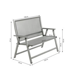 Dehner Klappbank Chicago, 2-Sitzer -Eleganter Garten 6701783 WE BG 001 KLAPPBANKCHICAGO