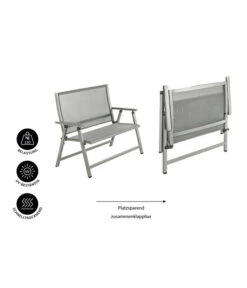 Dehner Klappbank Chicago, 2-Sitzer -Eleganter Garten 6701783 WE IG 001 KLAPPBANKCHICAGO