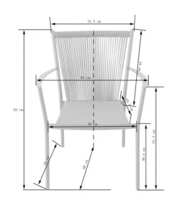 Dehner Stapelstuhl Delphi -Eleganter Garten 6702294 WE FS 002 StapelstuhlDelphiSkizze