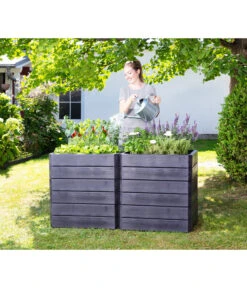 Garantia Hochbeet-System Ergo Quadro Wood -Eleganter Garten 6703151 6703144 6703169 WE MO 003 GarantiaSteckhochbeetNEU