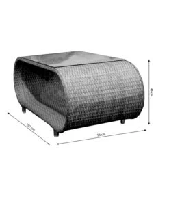 Dehner Geflechtlounge Avani, 4-teilig -Eleganter Garten 6704340 WE BG 003 FlechtloungeAvaniTisch