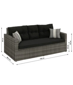 Dehner Flecht-Truhenbank Föhr, 3-Sitzer -Eleganter Garten 6704795 WE BG 001 TruhenbankFoehrNeu