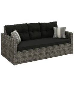 Dehner Flecht-Truhenbank Föhr, 3-Sitzer -Eleganter Garten 6704795 WE FS 002 TruhenbankFoehrNeu