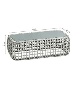 Dehner Flechtlounge Bali, 4-teilig -Eleganter Garten 6705305 WE BG 001 LoungeBaliTischFinal