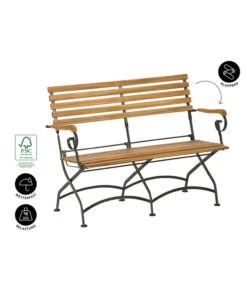 Dehner Klappbank Tegernsee, 2-Sitzer -Eleganter Garten 6708168 WE IG 001 KLAPPBANKTEGERNSEE