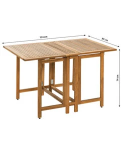 Dehner Balkonklapptisch Macao, Ca. B124/H74/T80 Cm -Eleganter Garten 6712061 WE BG 001 DehnerBalkontischMacao