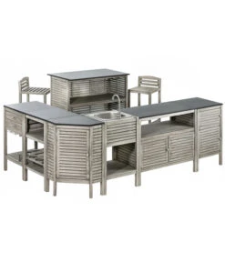 Dehner Barstuhl Southampton -Eleganter Garten 6713390 WE FS 003 BarSouthamptonGrauNeu