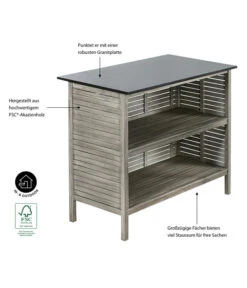 Dehner Bartisch Southampton, Ca. B115/H105/T65 Cm 14 Dehner Bartisch Southampton, Ca. B115/H105/T65 Cm -Eleganter Garten 6713390 WE IG 001 BarSouthamptonGrauNEU