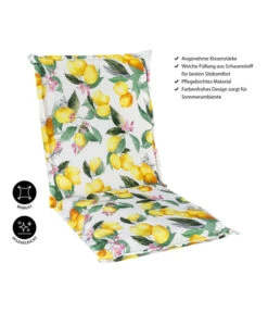 Dehner Niederlehnerpolster Menton, Ca. B105/H6/T50 Cm 6 Dehner Niederlehnerpolster Menton, Ca. B105/H6/T50 Cm -Eleganter Garten 6726111 WE IG 001 HochlehnerPolsterMenton