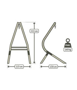 La Siesta Hängesesselgestell Calma Nature 11 La Siesta Hängesesselgestell Calma Nature -Eleganter Garten 6743306 WE FS 003 HMStaenderCalmaNature