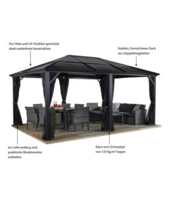 Sojag Pavillon Meridien 12x16, Ca. B485/H270/T365 Cm -Eleganter Garten 6752737 WE IG 001 PavillonMeridien