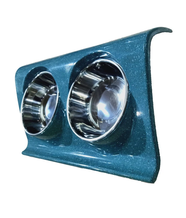 Dehner Doppel-Melaminnapf, Silber/blau 4 Dehner Doppel-Melaminnapf, Silber/blau – Bild 2