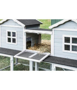 Dehner Nagerheim Happy Home Refugio, Ca. B190/H117/T76 Cm 19 Dehner Nagerheim Happy Home Refugio, Ca. B190/H117/T76 Cm -Eleganter Garten 6846174 WE DE 005 DehnerMarkenqualitaetKaninchenstallDoppelstock