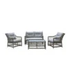 Dehner Geflechtlounge Santos, 4-teilig -Eleganter Garten 6875074 WE FS 001 LoungeSantosNEU