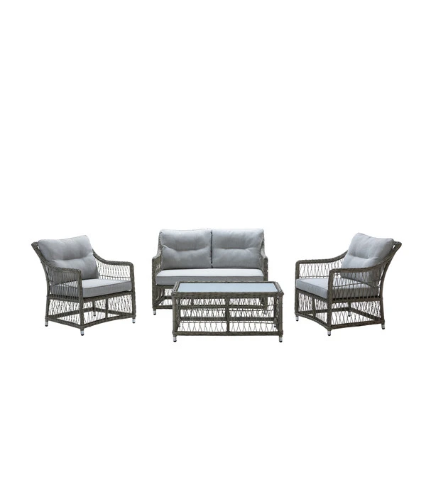 Dehner Geflechtlounge Santos, 4-teilig 3 Dehner Geflechtlounge Santos, 4-teilig