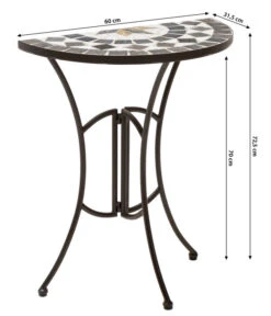 Dehner Mosaiktisch Diana Halbrund, Ca. B60/H72,5/T31,5 Cm 8 Dehner Mosaiktisch Diana Halbrund, Ca. B60/H72,5/T31,5 Cm -Eleganter Garten 6875082 WE BG 001 TischDiana