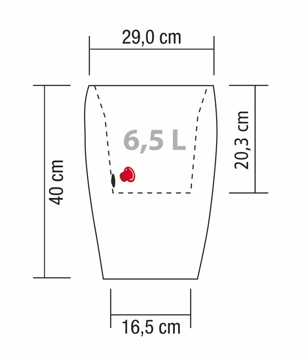 Scheurich Kunststoff-Topf Barceo High, Rund 6 Scheurich Kunststoff-Topf Barceo High, Rund – Bild 4