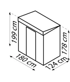 Globel Gerätehaus Planus 11 Globel Gerätehaus Planus -Eleganter Garten 6882286 WE DE 001 GlobelSkizzePlanus andereMasse