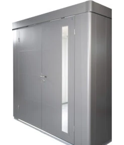 Biohort Gerätehaus Neo 4B, Silber/dunkelgrau -Eleganter Garten 6885255 WE DE 005 BiohortGeraetehausNeo