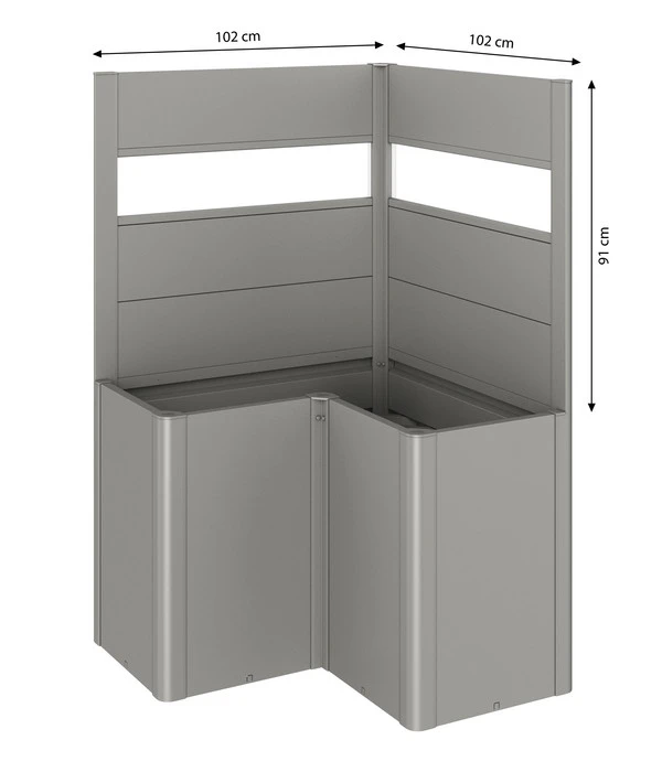 Biohort Sichtschutz Belvedere L100 Mit Acrylglas, Ca. B102/H91/T102 Cm 4 Biohort Sichtschutz Belvedere L100 Mit Acrylglas, Ca. B102/H91/T102 Cm – Bild 2