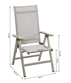 Dehner Klappsessel Cleveland, Hellbraun -Eleganter Garten 6894109 WE BG 001 KlappsesselCleveland