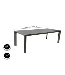 Dehner Ausziehtisch Cleveland, Ca. B160-240/H76/T101 Cm -Eleganter Garten 6895379 WE IG 001 AusziehtischClevelandNEU