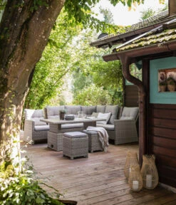 Dehner Geflechtlounge Bologna, 5-teilig -Eleganter Garten 6903447 WE MO 001 LoungeBolognaNEU