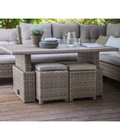 Dehner Geflechtlounge Bologna, 5-teilig -Eleganter Garten 6903447 WE MO 002 LoungeBolognaNEU