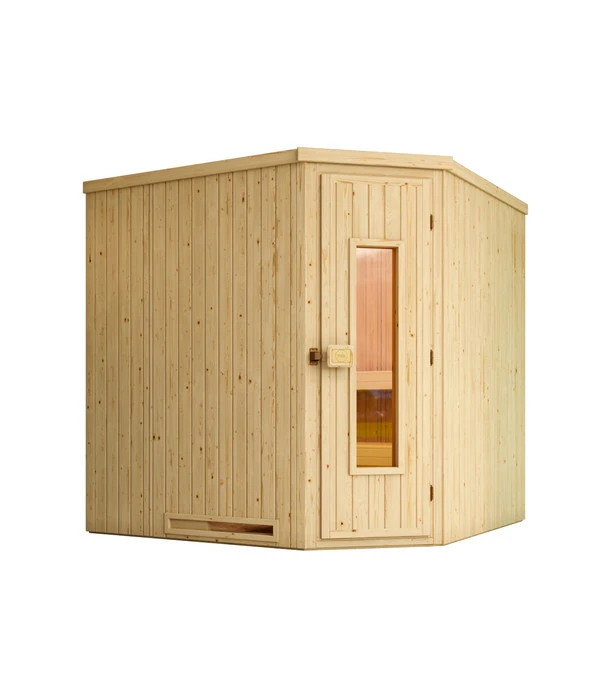 Weka Ecksauna Varberg Mit Holztür, Ca. B194/H199/T194 Cm 3 Weka Ecksauna Varberg Mit Holztür, Ca. B194/H199/T194 Cm