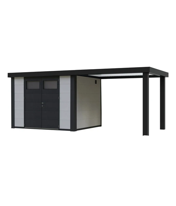 Wolff Finnhaus Metallgerätehaus Eleganto 3024, Inkl. Seitendach Rechts, Ca. B602/H227/T259 Cm 3 Wolff Finnhaus Metallgerätehaus Eleganto 3024, Inkl. Seitendach Rechts, Ca. B602/H227/T259 Cm