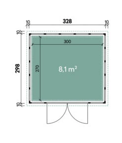 Wolff Finnhaus Metallgerätehaus Eleganto 3330, Ca. B348/H227/T318 Cm 7 Wolff Finnhaus Metallgerätehaus Eleganto 3330, Ca. B348/H227/T318 Cm -Eleganter Garten 6929608 WE DE 001 FinnhausMetallgeraetehaus330