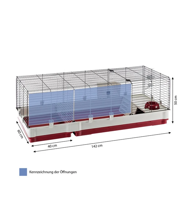 Ferplast Nagerheim Krolik 140, Ca. B142/H50/T60 Cm 9 Ferplast Nagerheim Krolik 140, Ca. B142/H50/T60 Cm – Bild 7