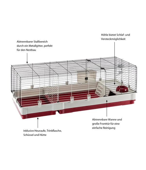 Ferplast Nagerheim Krolik 140, Ca. B142/H50/T60 Cm 8 Ferplast Nagerheim Krolik 140, Ca. B142/H50/T60 Cm – Bild 6
