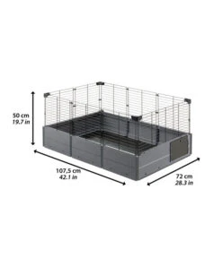 Ferplast Nagerheim Multipla Open, Schwarz, Ca. B107/H50/T72 Cm -Eleganter Garten 6953236 WE DE 001 FerplastNagerKMultiplaOpenSchwarz