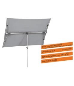 Schneider Sonnenschirm Novara, Rechteckig, Ca. B190/T140 Cm -Eleganter Garten 6953541 WE IG 001 SchneiderSonnenschirmNovarasilvergrau