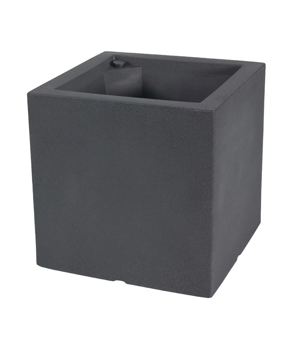 Farmet New Doppelwandiger Kunststoff-Kübel Atlantis, Quadratisch, Dunkelgrau, Inkl. Untersetzer 4 Farmet New Doppelwandiger Kunststoff-Kübel Atlantis, Quadratisch, Dunkelgrau, Inkl. Untersetzer – Bild 2