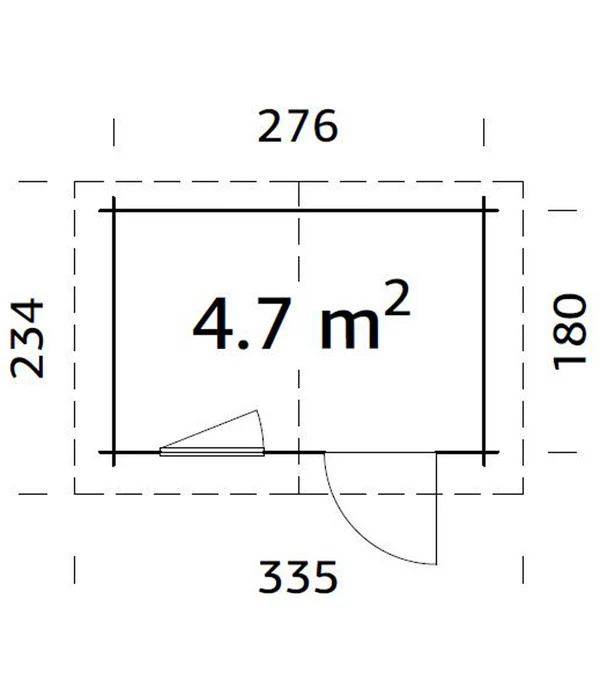 Palmako Gartenhaus Klara, Ca. B336/H235/T234 Cm 5 Palmako Gartenhaus Klara, Ca. B336/H235/T234 Cm – Bild 3