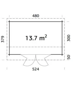 Palmako Gartenhaus Ines, Ca. B524/H249/T379 Cm 7 Palmako Gartenhaus Ines, Ca. B524/H249/T379 Cm -Eleganter Garten 6975445 WE BG 001 BlockbohlenhausInesNatur