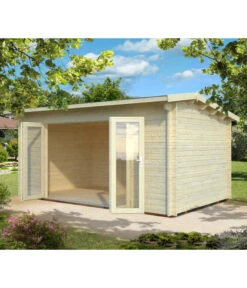 Palmako Gartenhaus Ines, Ca. B524/H249/T379 Cm 6 Palmako Gartenhaus Ines, Ca. B524/H249/T379 Cm -Eleganter Garten 6975445 WE MO 001 BlockbohlenhausInesNatur