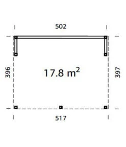 Palmako Pavillon Nova, Ca. B517/H288/T397 Cm -Eleganter Garten 6977516 WE BG 001 PavillonNovaNatur