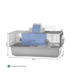 SAVIC Nagerheim Heaven Metro, Blau, Ca. B80/H50/T50 Cm -Eleganter Garten 6980544 WE BG 001 SavicNKHamsterHeavenMetro