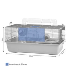 SAVIC Nagerheim Sky Metro, Blau, Ca. B80/H50/T50 Cm -Eleganter Garten 6980668 WE BG 001 SavicNKHamsterSky1