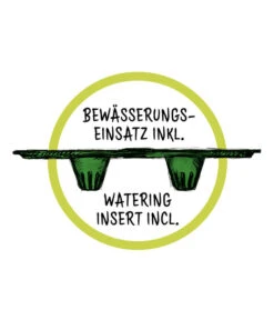 Scheurich Kunststoff-Topf Purista+, Rund -Eleganter Garten WE DE 016 ScheurichBewaesserungseinsatz